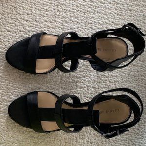 Gianni Bini Black 3" strap heels